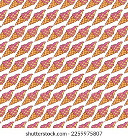 ice cream seamless geometric pattern, icecream and popsicle