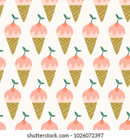 Ice cream seamless pattern