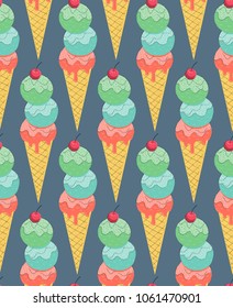 Ice Cream seamless pattern