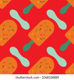 ice cream seamless pattern