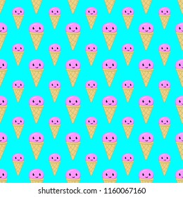 Ice cream seamless pattern