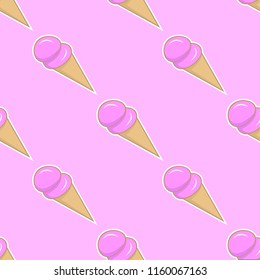 Ice cream seamless pattern