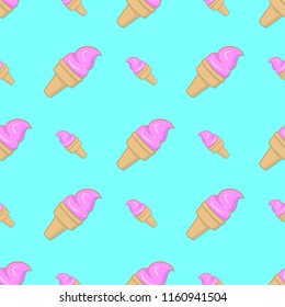 Ice cream seamless pattern