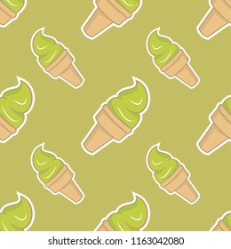 Ice cream seamless pattern