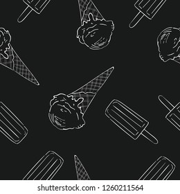 Ice cream seamless pattern