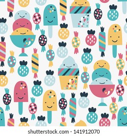 ice cream seamless pattern