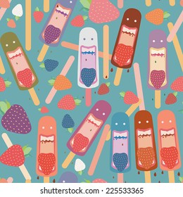 Ice cream seamless pattern 