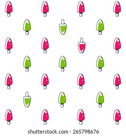 Ice cream seamless pattern
