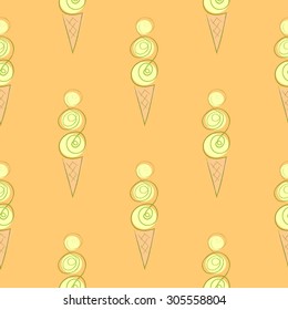 Ice cream seamless pattern