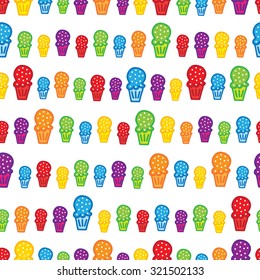 Ice cream seamless pattern