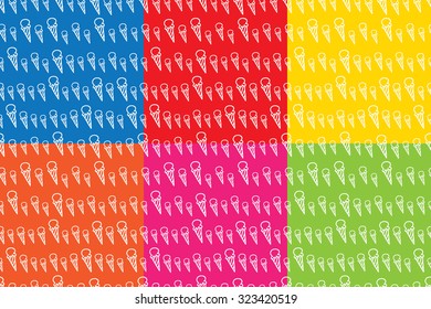Ice cream seamless pattern