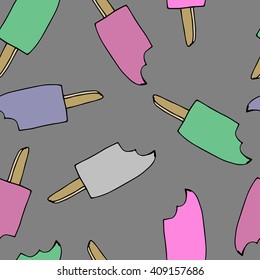 Ice cream seamless pattern