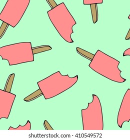 Ice cream seamless pattern