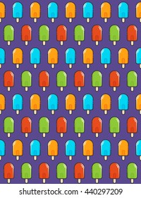 Ice cream seamless pattern.