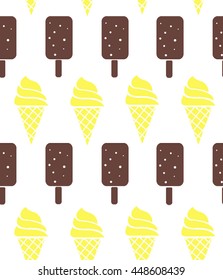 Ice cream seamless pattern