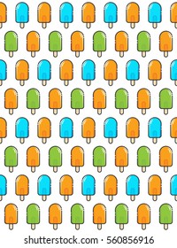 Ice cream seamless pattern.
