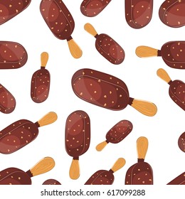 Ice cream seamless pattern