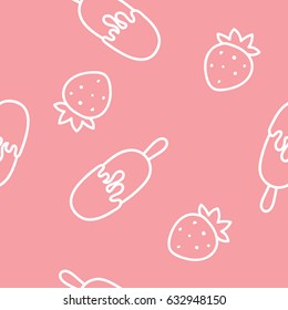 Ice cream seamless pattern
