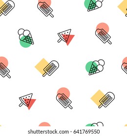 Ice Cream Seamless Pattern