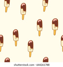 Ice cream seamless pattern. 