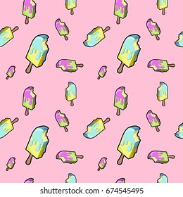 Ice cream seamless pattern