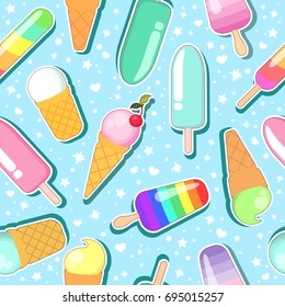 Ice Cream Seamless Pattern