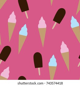 Ice cream seamless pattern