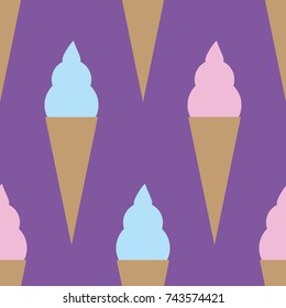 Ice cream seamless pattern