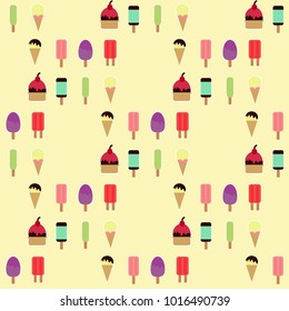 ice cream seamless pattern background