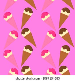 ice cream seamless pattern background