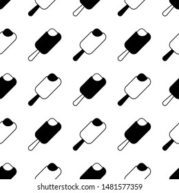 Ice cream seamless pattern. Background. Abstract geometric shape texture. Design template for wallpapers, wrapping, textile. Vector Illustration