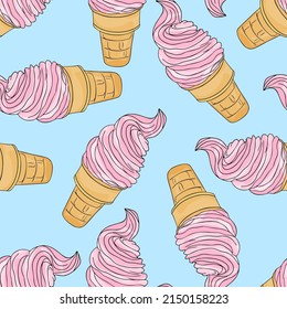 Fondo de patrón transparente de helado