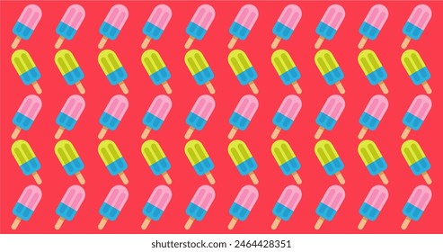 Ice cream seamless pattern. Ice cream background. summer background Illustration.
