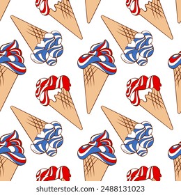 ice cream seamless pattern background. ice cream background