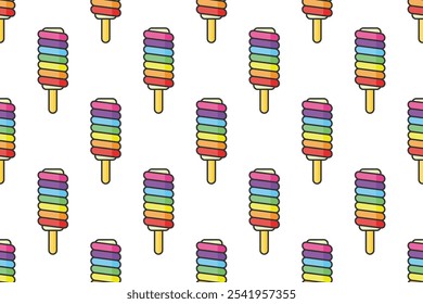 Ice cream seamless pattern background template