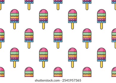 Ice cream seamless pattern background template