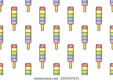 Ice cream seamless pattern background template