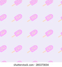 Ice cream seamless pattern background. 