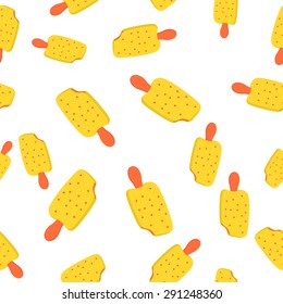 Ice cream seamless pattern background in vector