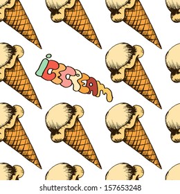 ice cream seamless pattern can be used for wallpaper, website background, textile printing