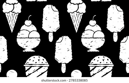 ice cream seamless pattern