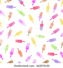 Ice cream  seamless pattern. Colorful seamless pattern for kids.