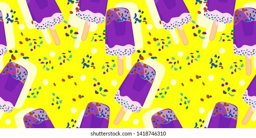 ice cream seamless pattern for decoration, background and many more