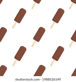 Ice cream seamless pattern. Delicious sweet desserts. Popsicle. Abstract summer texture. Design for fabric, wallpaper, textile and decor.