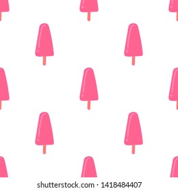 ice cream seamless pattern. Frozen juice. Cute vector illustration for wallpaper, fabric design.