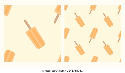 Ice cream seamless pattern. Hand drawn illustration. Vector for clothes, background, print or other uses.