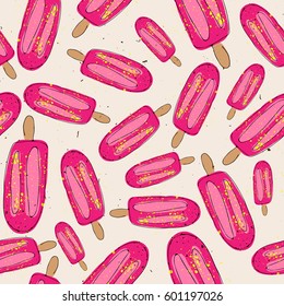 Ice cream seamless pattern illustration