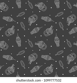 ice cream seamless pattern vector