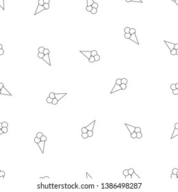 Ice cream seamless pattern. Vector illustration of line web icon. Concept food promotion.