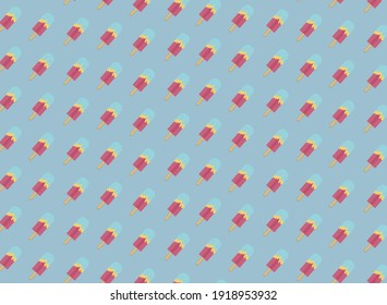 Ice cream seamless pattern, vector